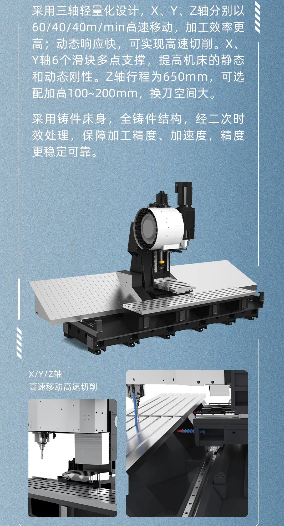 高速高效輕切削加工：型材加工中心T-V2500S