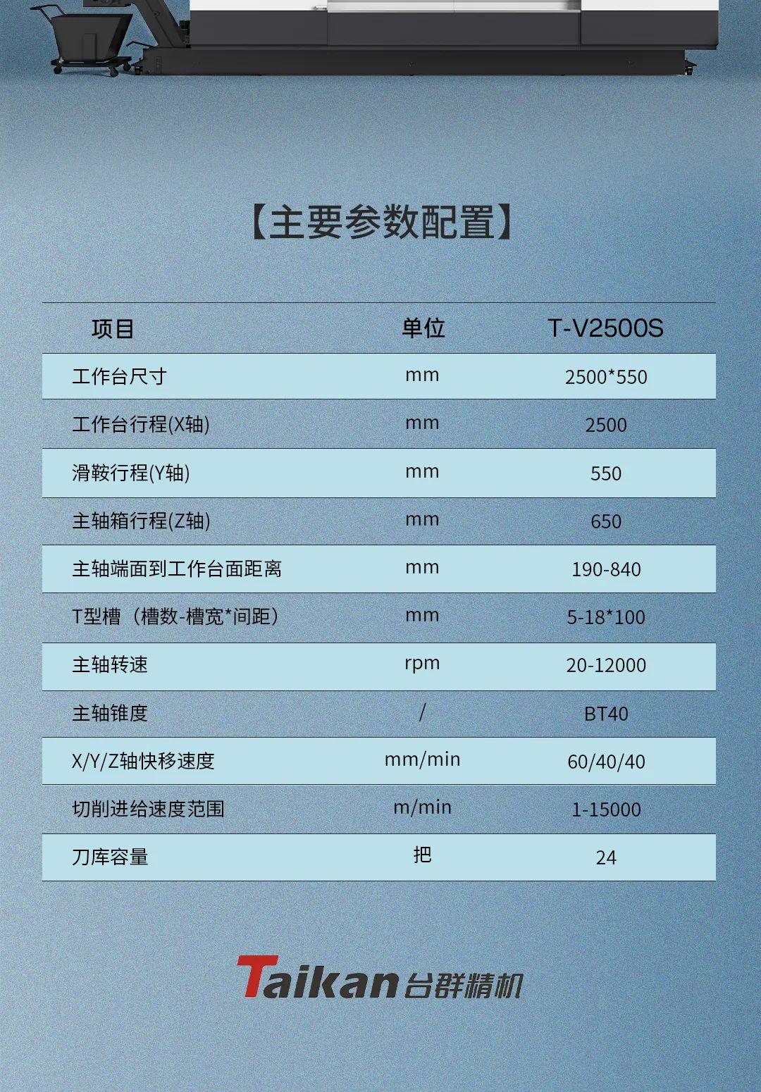高速高效輕切削加工：型材加工中心T-V2500S